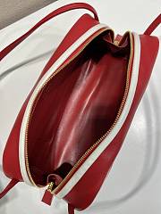 Prada Swing Smooth Leather Shoulder Bag Red 28x11.5x10cm - 3