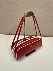 Prada Swing Smooth Leather Shoulder Bag Red 28x11.5x10cm - 2