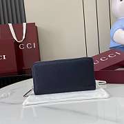 Gucci Zip Around Wallet Blue 19x10.5x2.5cm - 1