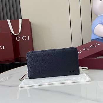 Gucci Zip Around Wallet Blue 19x10.5x2.5cm