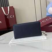 Gucci Zip Around Wallet Blue 19x10.5x2.5cm - 4