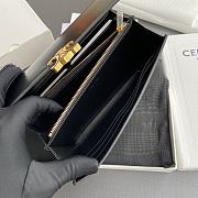 Celine Wallet Triomphe Black 19x10x3cm - 2