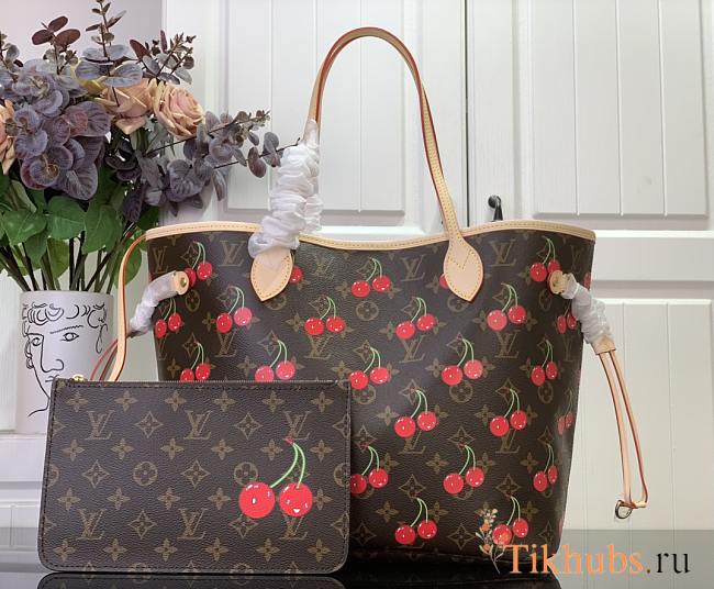 Louis Vuitton LV x TM Neverfull MM Cherry 32x27x14cm - 1