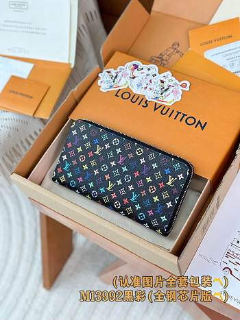 Louis Vuitton LV x TM Zippy Wallet Black 19x10cm