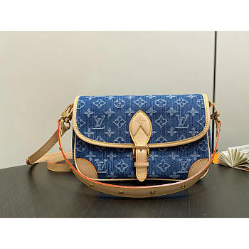 Louis Vuitton LV Diane Denim Blue Bag 25x9x15cm
