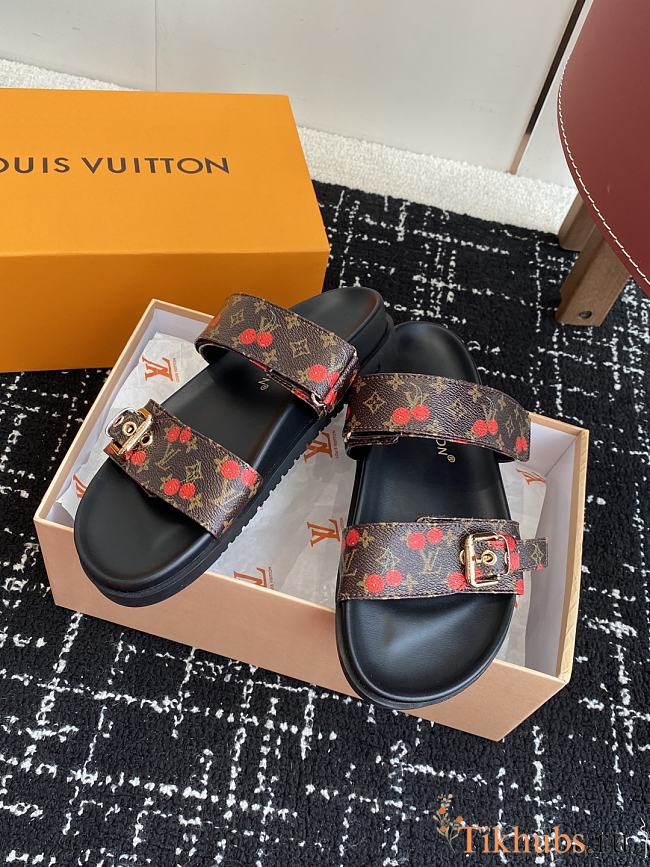 Louis Vuitton LV x TM Cherry Bom Dia Flat Comfort Mule - 1