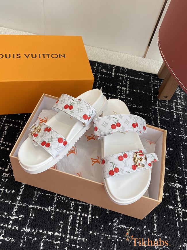 Louis Vuitton LV x TM Bom Dia Flat Comfort Mule White - 1