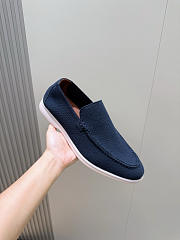 Loro Piana Summer Walk The Gift of Kings Blue Loafer - 2