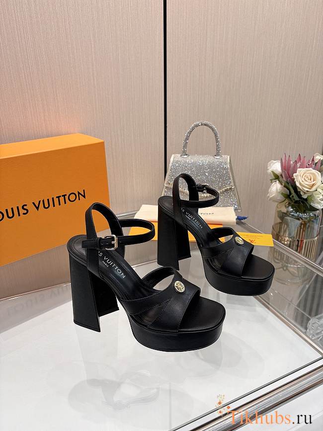 Louis Vuitton LV Shake Platform Sandals Black Heel 12cm - 1