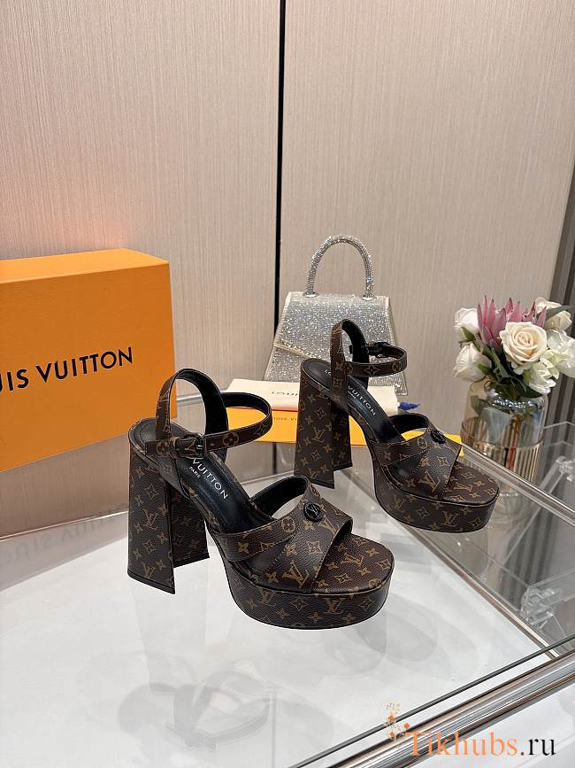 Louis Vuitton LV Shake Platform Sandals Monogram Heel 12cm - 1