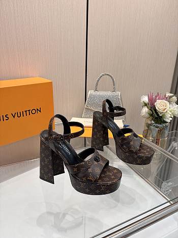 Louis Vuitton LV Shake Platform Sandals Monogram Heel 12cm