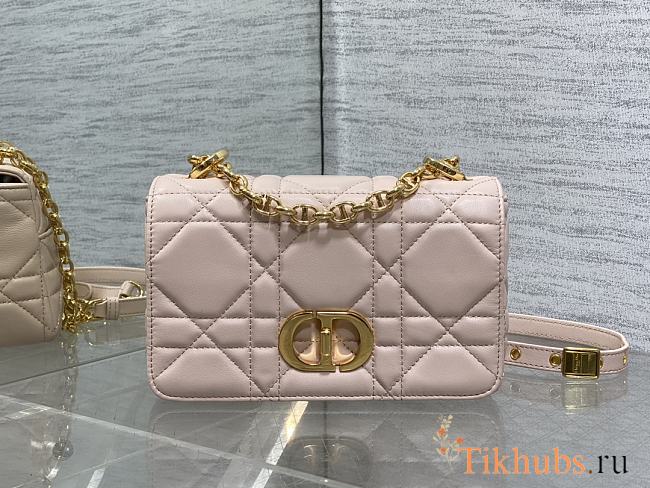 Dior Caro Small Soft Bag Pink Lambskin 20x13x7cm - 1