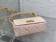 Dior Caro Small Soft Bag Pink Lambskin 20x13x7cm - 2