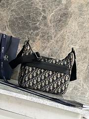 Dior Small Rider Soft Hobo Bag Beige Black 25x22x9cm - 1