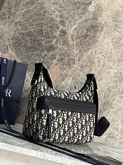 Dior Small Rider Soft Hobo Bag Beige Black 25x22x9cm - 3