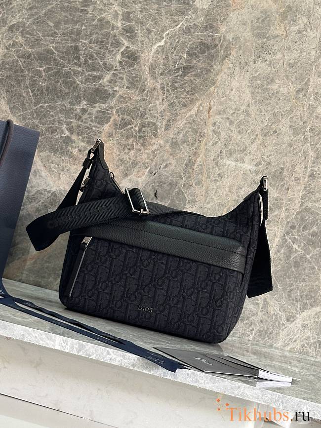 Dior Small Rider Soft Hobo Bag Black 25x22x9cm - 1