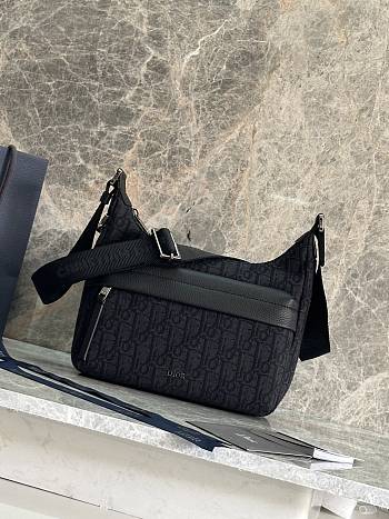 Dior Small Rider Soft Hobo Bag Black 25x22x9cm