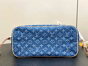 Louis Vuitton LV Neverfull MM Denim Blue 31x28x14cm - 5