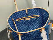 Louis Vuitton LV Neverfull MM Denim Blue 31x28x14cm - 4