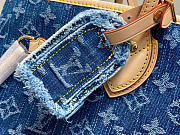 Louis Vuitton LV Neverfull MM Denim Blue 31x28x14cm - 2