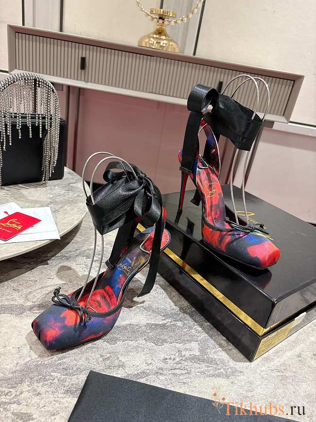 Christian Louboutin Cassia Lace Up 100mm Pumps Roses - 1