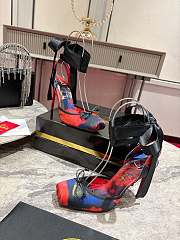 Christian Louboutin Cassia Lace Up 100mm Pumps Roses - 4