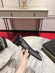 Christian Louboutin Sweetie Jane Mesh Black Patent Ballerinas - 3