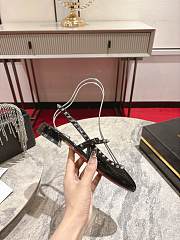 Christian Louboutin Sweet Janispikes Slingbacks Black Patent - 4