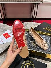 Christian Louboutin Brown Sweetie Jane Spike Ballet Flats - 5