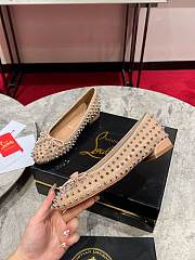 Christian Louboutin Brown Sweetie Jane Spike Ballet Flats - 2