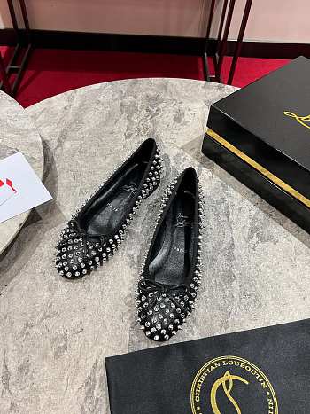 Christian Louboutin Black Sweetie Jane Spike Ballet Flats