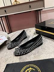 Christian Louboutin Black Sweetie Jane Spike Ballet Flats - 3