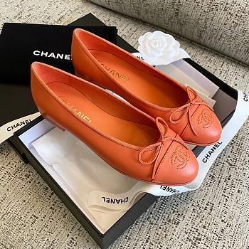 Chanel Ballerina Orange Flat