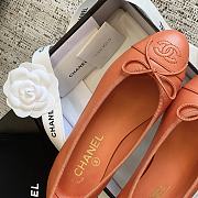 Chanel Ballerina Orange Flat - 4