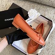 Chanel Ballerina Orange Flat - 2