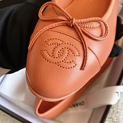 Chanel Ballerina Orange Flat - 3