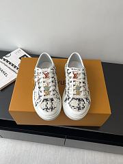 Louis Vuitton LV White Tweed Sneaker - 5