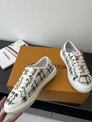 Louis Vuitton LV White Tweed Sneaker - 2