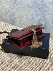 YSL Kate Bag Red Wine Patent 19x12.5x4cm - 4
