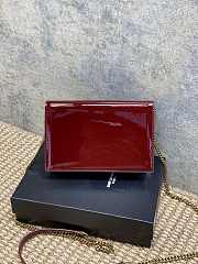 YSL Kate Bag Red Wine Patent 19x12.5x4cm - 2