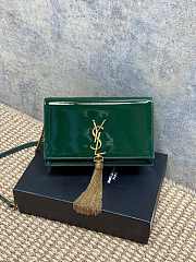 YSL Kate Bag Green Patent 19x12.5x4cm - 1
