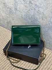 YSL Kate Bag Green Patent 19x12.5x4cm - 3