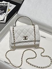 Chanel 25s Coco Crush Handle White Caviar 18x11.5x7cm - 1