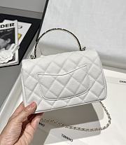 Chanel 25s Coco Crush Handle White Caviar 18x11.5x7cm - 6