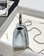 Chanel 25s Coco Crush Handle Light Blue Caviar 18x11.5x7cm - 6
