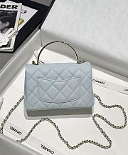 Chanel 25s Coco Crush Handle Light Blue Caviar 18x11.5x7cm - 5