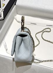Chanel 25s Coco Crush Handle Light Blue Caviar 18x11.5x7cm - 4