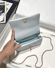 Chanel 25s Coco Crush Handle Light Blue Caviar 18x11.5x7cm - 2