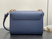 Louis Vuitton LV Twist MM Slim Bag Navy Blue 23x16x8cm - 4