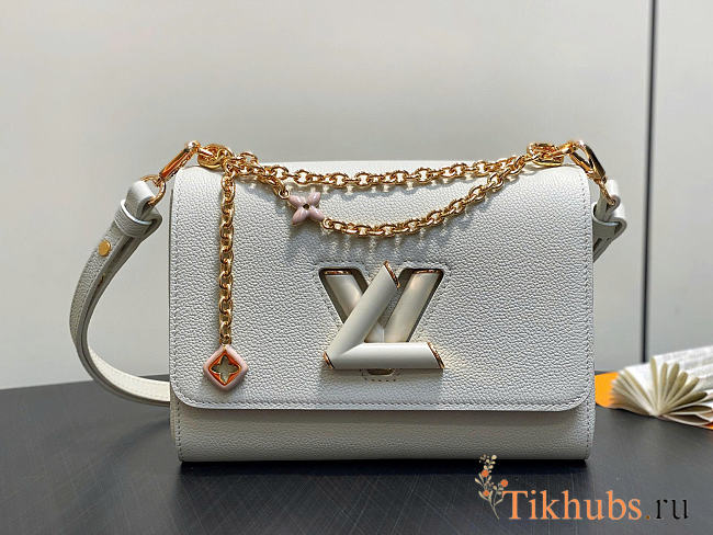 Louis Vuitton LV Twist MM Slim Bag White 23x16x8cm - 1